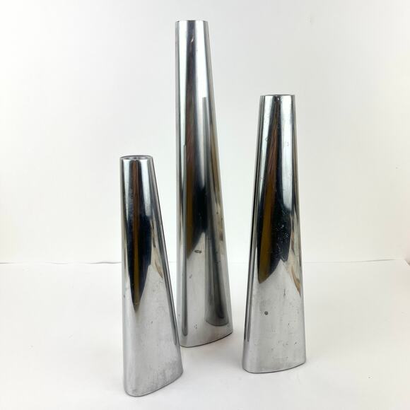Ikea Modern Minimalist Triangular Profile Tapered Candleholders - Picture 1 of 9